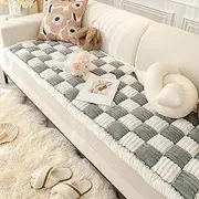 TFPOGOLD Funny Pet Couch Covers for Sofa, Garden Chic Cotton Protective Couch Cover, Plush Pet Couch Covers for Large Dogs Cats, Anti-Slip Dog Bed Sofa Cover (Blue Gray, 70 * 180cm/27.6 * 70.9in)