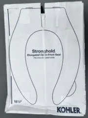 2 KOHLER Stronghold Quiet-Close Plastic White Elongated Soft Close Toilet Seat