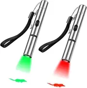 2 pcs Cat Toys LED Projection Red Light Green 5 Pattern Pet Interactive Toys Eye Protection USB Rechargeable Stimulate The Hunting Instinct of Cats Dogs Toys