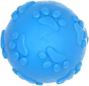 Footprint Vocal Ball Pet Toy Chew Tpr Molar Bite Resistant Interactive Dog Toy Training Fun Bite Stick cleaning expends energy grinding teeth (Color : Blue)