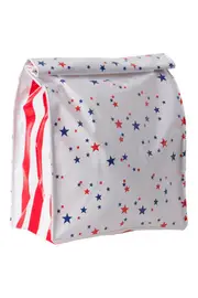 Lunch Bag Stars Red & Blue--BEN-BE-LBSTRB
