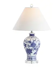 JONATHAN Y Song 21.5in Chinoiserie Floral LED Table Lamp