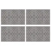 Plastic Mesh Canvas Sheet 50x33cm/20x13inch Black 2.5mm Hole, Pack of 4