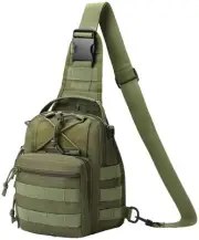 Hunting Backpack Waterproof Sling Shoulder Bag Small Carry Pouch Army Green