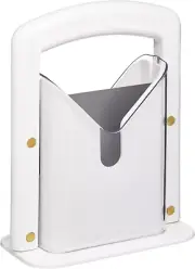 Original Bagel Guillotine Slicer, 9.25-Inch, White, Manual Precision Tool