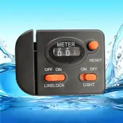 Digital Fishing Line Counter Clip-on Rod Deepth Length Gauge Finder Tackle 99FT