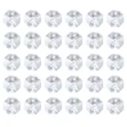 K9 Crystal Octagon Beads 2 Holes 60 Pack 12mm Chandelier Prisms Clear