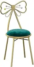 Modern Makeup Room Vanity Stool with Golden Legs Multifunctional Dressing Chair for Bedroom Side Table End Table Included