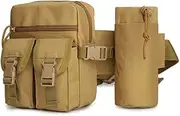 Metal Detecting Dig Pouch, Find Bag, Waist Bag with Water Bottle Pouch, for Outdoor Metal Detector Accessory