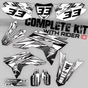 2002 2003 2004 HONDA CRF 450 R GRAPHICS KIT LIGHTNING : BLACK / WHITE 21 MIL