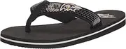 FOCO NFL Womens Sequin Strap Sandals Flip Flops