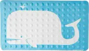 Bathmat, Whale, Natural Rubber High Grip Suction Cup, 27 by 15-Inches