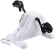 Exercise Bike for Rehabilitation Training/Arm and Leg Training Mini Portable Fitness Equipment with LCD Display White