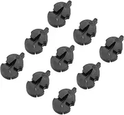 sourcing map 9 Pack Violin Mute Violin Practice Mute Violin Silence Rubber Violin Mute Practice Mute Set, Tourte-Style Black for All Violins