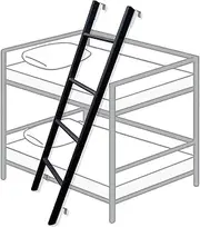 Replacement Bunk Bed Ladders, 4/5 Step Universal RV Bunk Ladder, Interior Safety Climbing Ladder for Loft Dorm, 45"/51"/55"/59" Adjustable Tall Bed Ladder (Size : 150cm(59")) (One