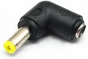 DC 5.5x1.7mm Power Connector Adapter, 90 Degree DC Power 5.5 x 1.7mm Male Plug to 5.5 x 2.1mm Female Jack Adapter Connector