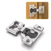 30 Pack 1/4" Small Overlay 4D Concealed Hinges for Face Frame Door, Soft Clos...