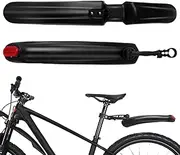 Mountain Bike Mudguard, Splash Proof Bike Mudguard, Dust Proof Waterproof Longer Reflective Protector for Gravel Road Rain Outdoor Biking Safety