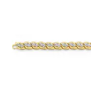 9ct Gold Diamond Marquise Link Bracelet
