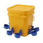 12L Automatic Chicken Waterer Cup Kit with Blue Bowl & Screws