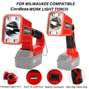 1250LM LED Flashlight Spotlight For Milwaukee M18 Li-ion Battery 18W Work Light