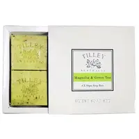 在飛比找PChome24h購物優惠-Tilley百年特莉 木蘭花&綠茶植物皂4入禮盒(4x50g