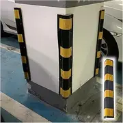 10*Parking Garage Wall Corner Protectors, Reflective Wall Corner Protectors, Anti-Scratch Rubber Protection, Suitable for Warehouses, Parking Lots