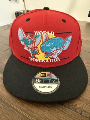 New Era Animaniacs Pinky and the Brain 9FIFTY Snapback Hat New Red Black OSFM