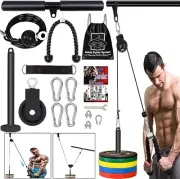 LAT Pulley System for Home Gym – Strength Training Fitness Equipment Cable Machi