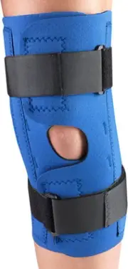 Champion/OTC Knee Stabilizer Wrap, Spiral Stays, Neoprene, Blue, Large