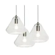 AFX AGP10MBCLRND3 Armitage 3 Light 21"W Multi Light Pendant - Nickel