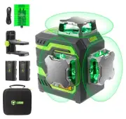 LG-3D Laser Level Self Leveling 3x360°, 3D Green Beam Cross Line Laser for