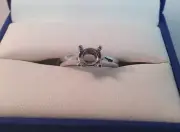 Lieberfarb 14k White Gold Solitaire Engagement Ring Setting