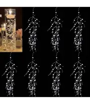 TeaSu Pearl String For Floating Candles 12 Set Pearl Vase Filler For Wedding