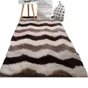 Catzon Soft Shaggy Area Rugs for Bedroom Non-slip Backing Tie Dye Carpet-Wave