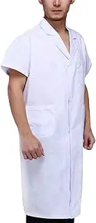 [harayaa] Men ' S Scrubs Lab Coat Coat Work Uniform Fancy Dress, as described