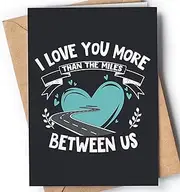 Long Distance Card for boyfriend, girlfriend, wife, husband... | Original card with envelope for long distance relationship or friendship | Unique present for someone who is going away