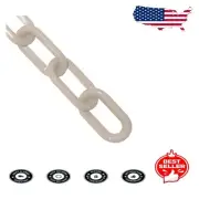 100 Ft Army Tan Plastic Chain - Ideal for Indoor and Outdoor Barrier Solutions