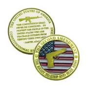 US The 2nd Amendment Gun Control Freedom Democracy Commemorative Challenge Coin