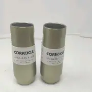 Corkcicle Stemless Flute | 2 pack | Stainless Champagne