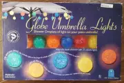 NEW Vintage "Melted Popcorn" Globe Umbrella String Lights Colorful Multicolor
