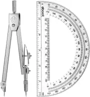 Student Protractor and Compass Set, Student Geometry Math Set, Compass for Geome
