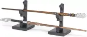 Scrolled Black Woodgrain 4.5 Inch Resin Wand Stand 2 Piece Set