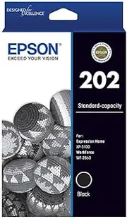 Epson 202 - Std Capacity - Black Ink Cartridge for XP-5100 WF-2860, Single Pack, C13T02N192