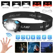 5000LM LED Headlamp Super Bright Motion Sensor Headlight Rechargeable Torch