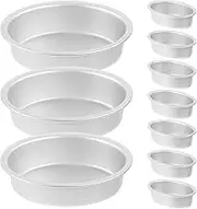 Luxshiny 10pcs Oval Mold Meatloaf Breads Molds Cheesecake Pan for Baking Small Quiche Tins Flan Pan Baking Dishes for Oven Pastry Cake Mold Biscuit Molds Egg Tart Pudding