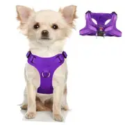 Dog Harness Step in Dog Vest Harness, Reflective Adjustable XX-Small Purple
