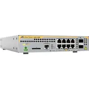 Allied Telesis L2+ switch with 8 x 10/100/1000T PoE ports and 2 x 100/1000X SFP ports AU Power Cord