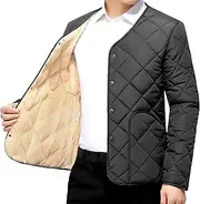 [JEShifangjiusu] Men's Warm Coat Lightweight Casual Coat Men Waterproof Coat