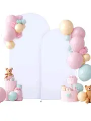 2 Set-7.2FT, 6FT White Arch Backdrop Cover,Spandex Fitted, New In PKG